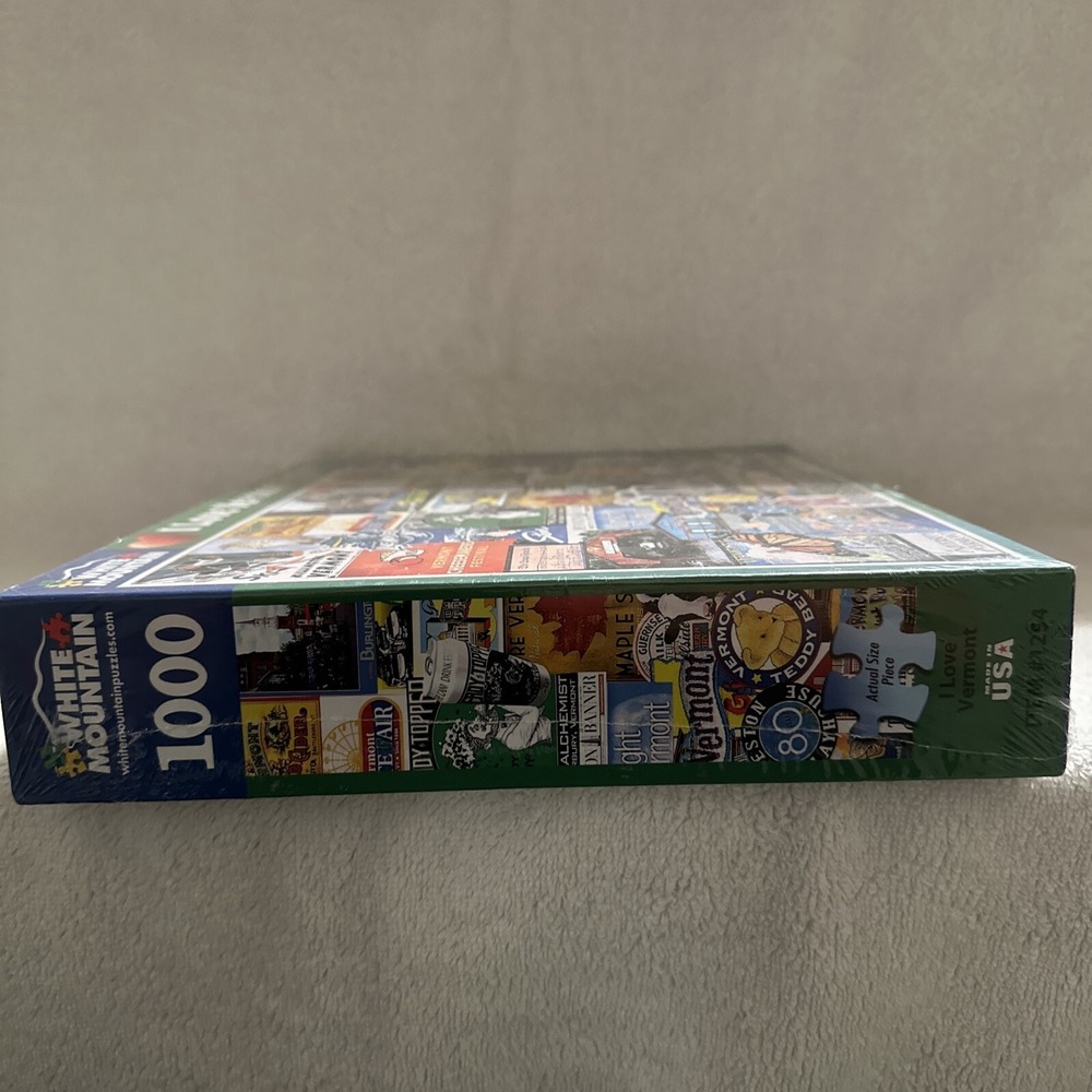 2021 White Mountain Puzzle I Love Vermont Collage Jigsaw 1000 Piece New Sealed - Picture 7 of 8
